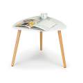 Masuta de cafea moderna pentru living, model Scandinav, din MDF, dimensiune 64x47.5cm, alb