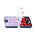 Organizator cutie tip valiza, dublu Kistenberg, 39.9x10x30.3 cm, negru/rosu