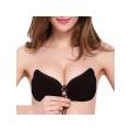 Sutien cu efect Push-up reglabil, fara bretele, marimea D, negru