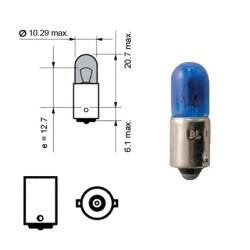 Set 2 becuri auto 12V 4W Ba9s T8.5 , albastru, bord si pozitie