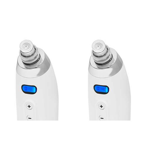 Aparat de curatare faciala reglabil pentru puncte negre, pori sau acnee + 4 Capete si Cablu USB