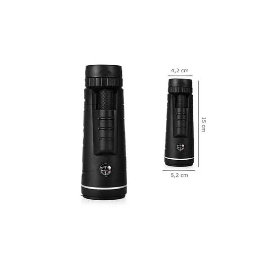 Lentila Telescop Portabil cu Suport Trepied pentru Telefon, Marire 10x
