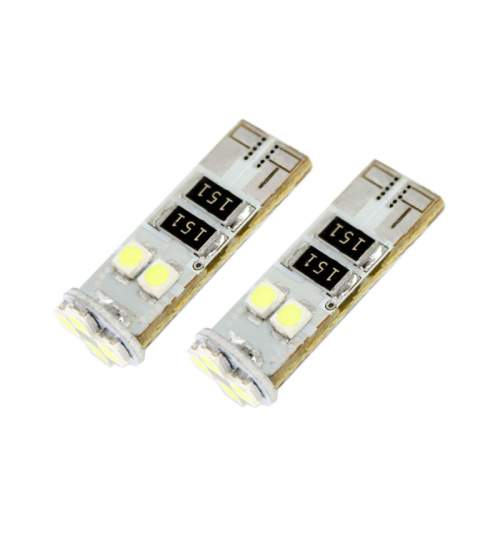 Bec auto led SMD Can Bus Carguard 12V T10 W2.1x9.5d 3W alb , led pozitie 2 buc. Kft Auto