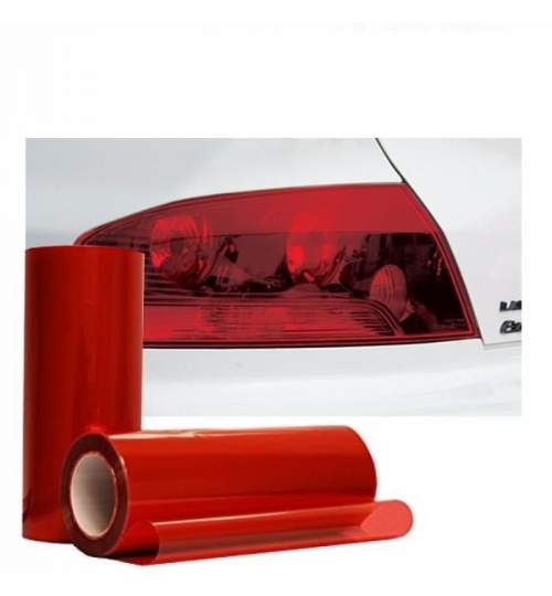 Folie Protectie Faruri/Stopuri Rosie 60x60cm ManiaCars