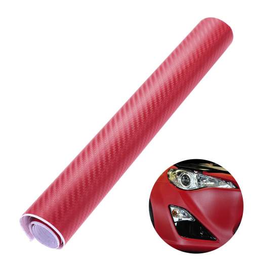 Folie Carbon 3D Roz, 1x1.27m