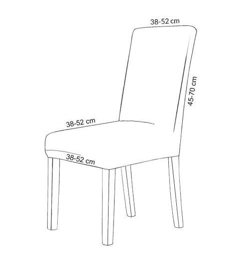 Husa scaun dining/bucatarie, din spandex, culoare alb
