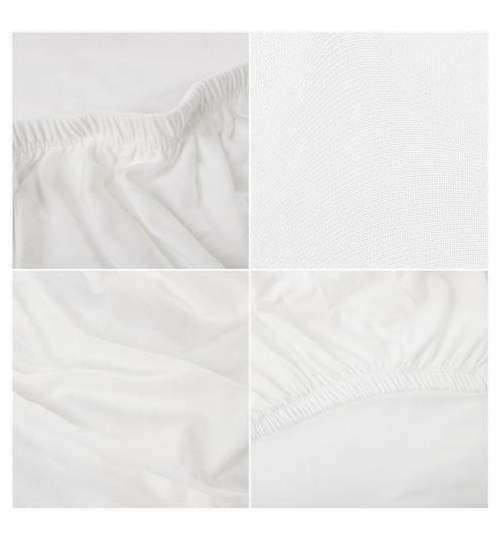 Husa scaun dining/bucatarie, din spandex, culoare alb