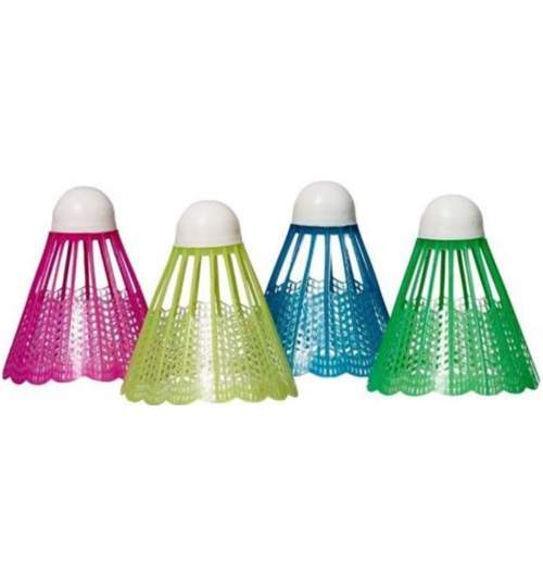 Set 4 fluturasi badminton, dimensiune 8x6.5 cm, multicolor
