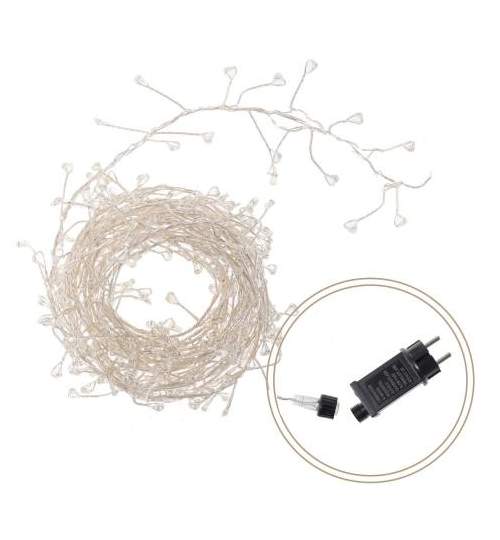 Instalatie luminoasa LED de Craciun, 300 led-uri, cu 8 functii, albastru + roz, 3m, 220V