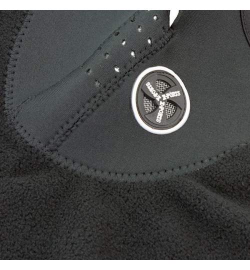 Cagula , Masca de protectie din neopren pentru gat si fata, marime universala, negru/albastru