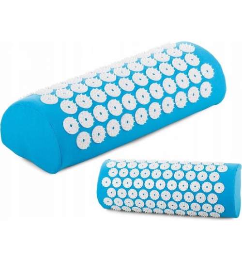 Perna de masaj cu presopunctura, acupunctura, dimensiune 38x14 cm, albastru