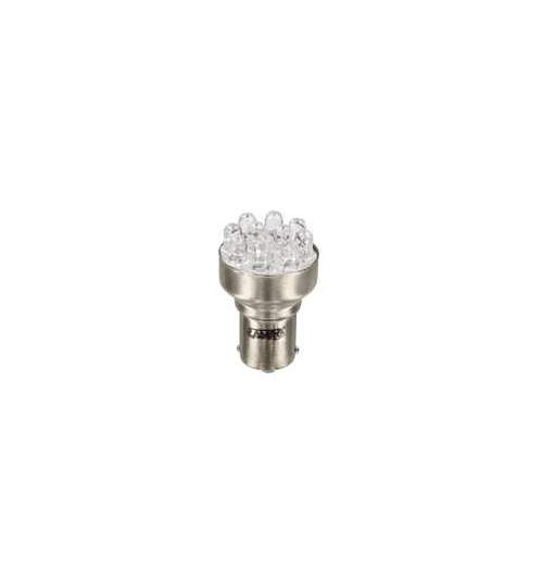 Bec Multi-Led 11Led 12V Frana, Ceata - P21W - BA15s - Rosu - eChilipir