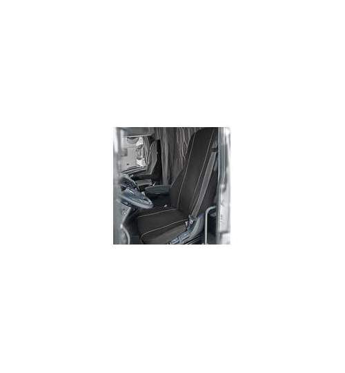 Huse scaun camion dedicate DAF XF set 1+1 locuri - Negru/Gri - eChilipir