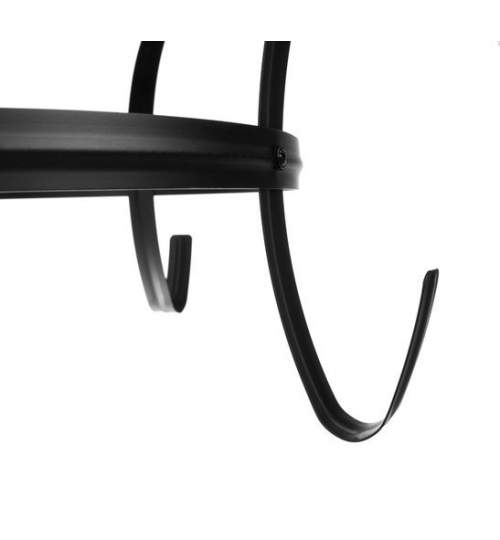 Vatra de foc pentru terasa si gradina, din metal, cu capac de protectie, diametru 56 cm, negru