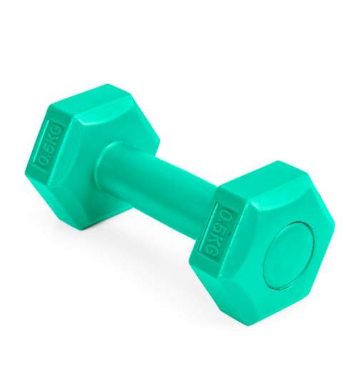 Set 2 Gantere pentru fitness sau antrenament, din cauciuc, 2x0.5 kg, culoare verde
