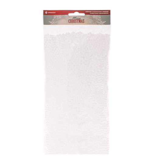 Perle decorative de zapada artificiala, 40g, alb