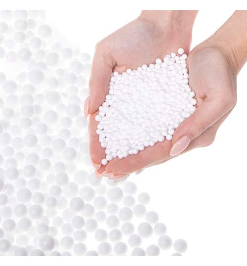 Perle decorative de zapada artificiala, 40g, alb
