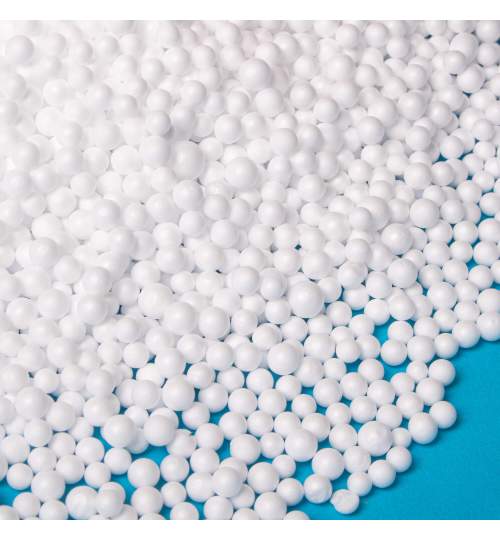 Perle decorative de zapada artificiala, 40g, alb