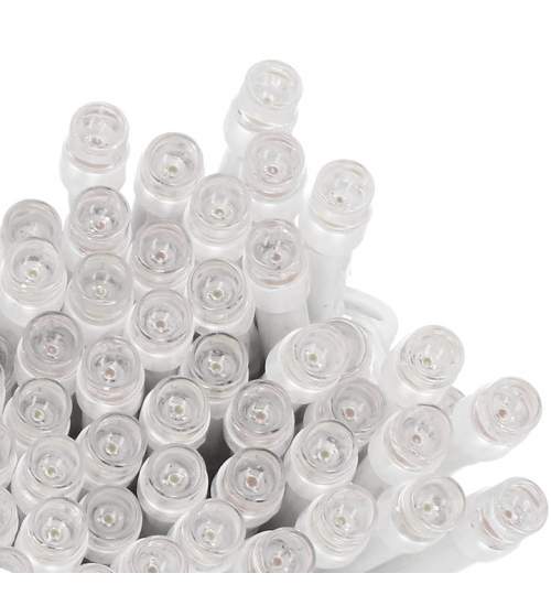 Instalatie luminoasa de Craciun 120 LED-uri, lungime totala 9m , 8 functii, 3x baterii AA, culoare alb cald