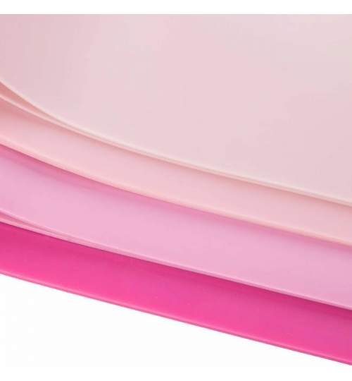 Set 4 benzi elastice rezistente din cauciuc, cu 4 niveluri de dificultate, 60 cm, saculet inclus, multicolor