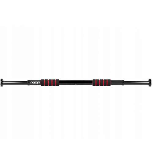 Bara de tractiuni pentru usa, 60-85 cm 150kg, negru/rosu