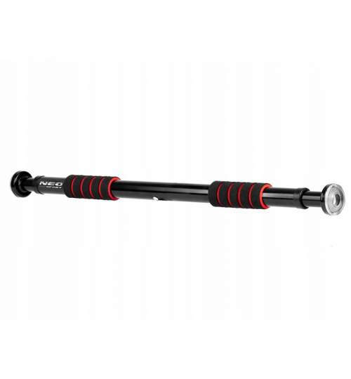 Bara de tractiuni pentru usa, 60-85 cm 150kg, negru/rosu