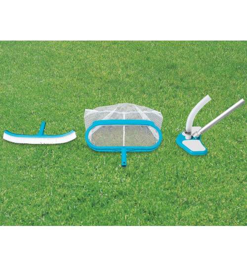 Set Accesorii Intex pentru Curatarea Piscinelor, culoare Alb/Albastru