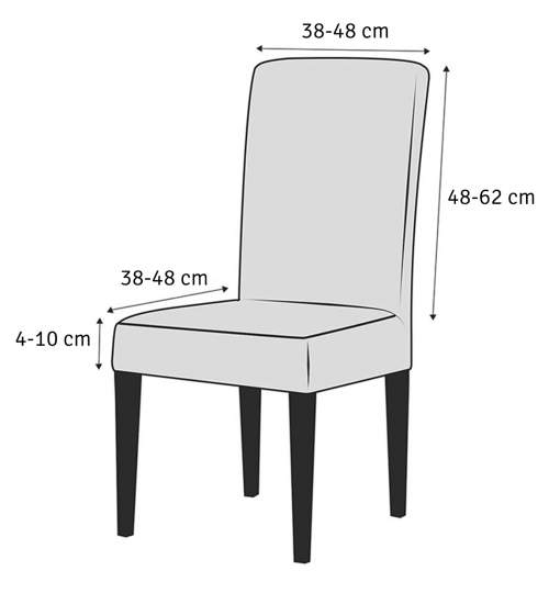 Husa scaun dining/bucatarie, din spandex, 48x48x62 culoare gri