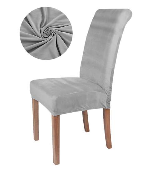 Husa scaun dining/bucatarie, din spandex, 48x48x62 culoare gri