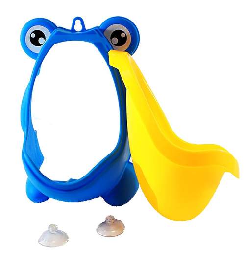 Olita tip Mini Pisoar pentru Copii, Dimensiuni 20x29cm, Culoare Albastru/Galben