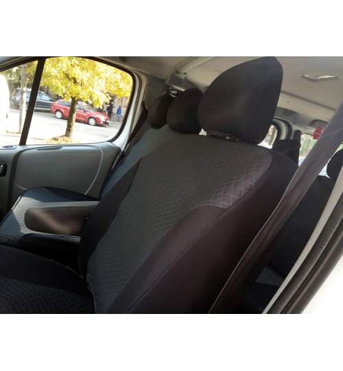 Husa auto dedicate Opel Vivaro 2014->  9 locuri  FRACTIONATE. Calitate Premium ManiaCars