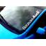 Sticker auto parbriz Because Audi, alb