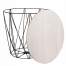 Masuta de cafea rotunda din MDF cu cadru metalic, inaltime 39 cm, diametru 40 cm, natur/negru