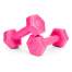Set 2 Gantere pentru fitness sau antrenament, din cauciuc, 2x0.5 kg, culoare roz
