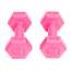 Set 2 Gantere pentru fitness sau antrenament, din cauciuc, 2x0.5 kg, culoare roz