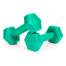 Set 2 Gantere pentru fitness sau antrenament, din cauciuc, 2x0.5 kg, culoare verde