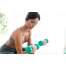 Set 2 Gantere pentru fitness sau antrenament, din cauciuc, 2x0.5 kg, culoare verde