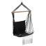 Hamac Brazilian tip Scaun Suspendat pentru Curte sau Gradina, cu franjuri, capacitate 120kg, 50x50cm, Negru