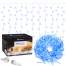 Instalatie luminoasa decorativa cu 200 LED-uri, pentru Craciun, tip Perdea, lungime 8m, 220V, albastru