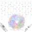 Instalatie luminoasa decorativa cu 200 LED-uri, pentru Craciun, tip Perdea, lungime 8m, 220V, multicolor