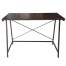 Birou Modern in Stil Loft, Cadru Metalic, 100x50x75 cm, culoare Maro Inchis