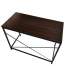 Birou Modern in Stil Loft, Cadru Metalic, 100x50x75 cm, culoare Maro Inchis