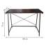Birou Modern in Stil Loft, Cadru Metalic, 100x50x75 cm, culoare Maro Inchis