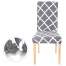 Husa scaun dining/bucatarie, din spandex, 48x48x62 culoare gri/alb