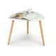 Masuta de cafea moderna pentru living, model Scandinav, din MDF, dimensiune 64x47.5cm, alb